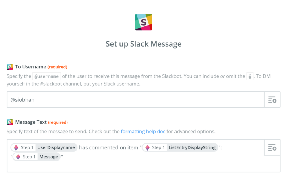 zenkit slack integration in zapier