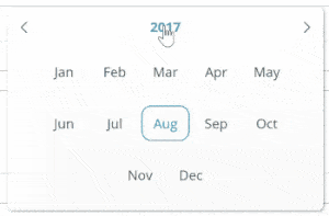 changing years calendar view