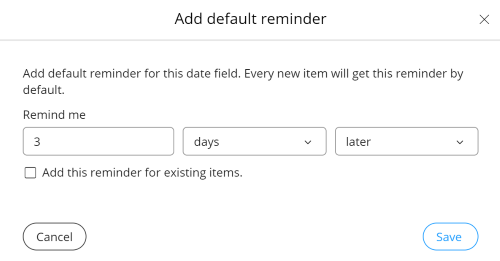 zenkit reminder settings