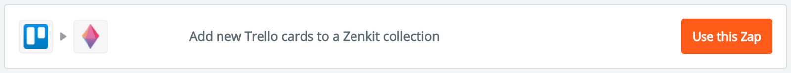 add new trello cards to a zenkit collection zap