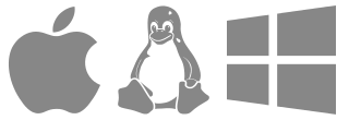 mac linux and windows logos