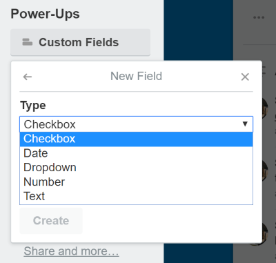 Custom Fields Trello checkbox option