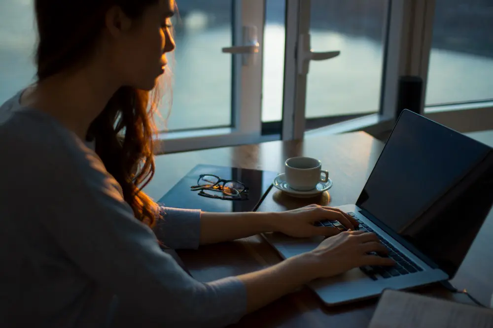 woman focusing on her work 