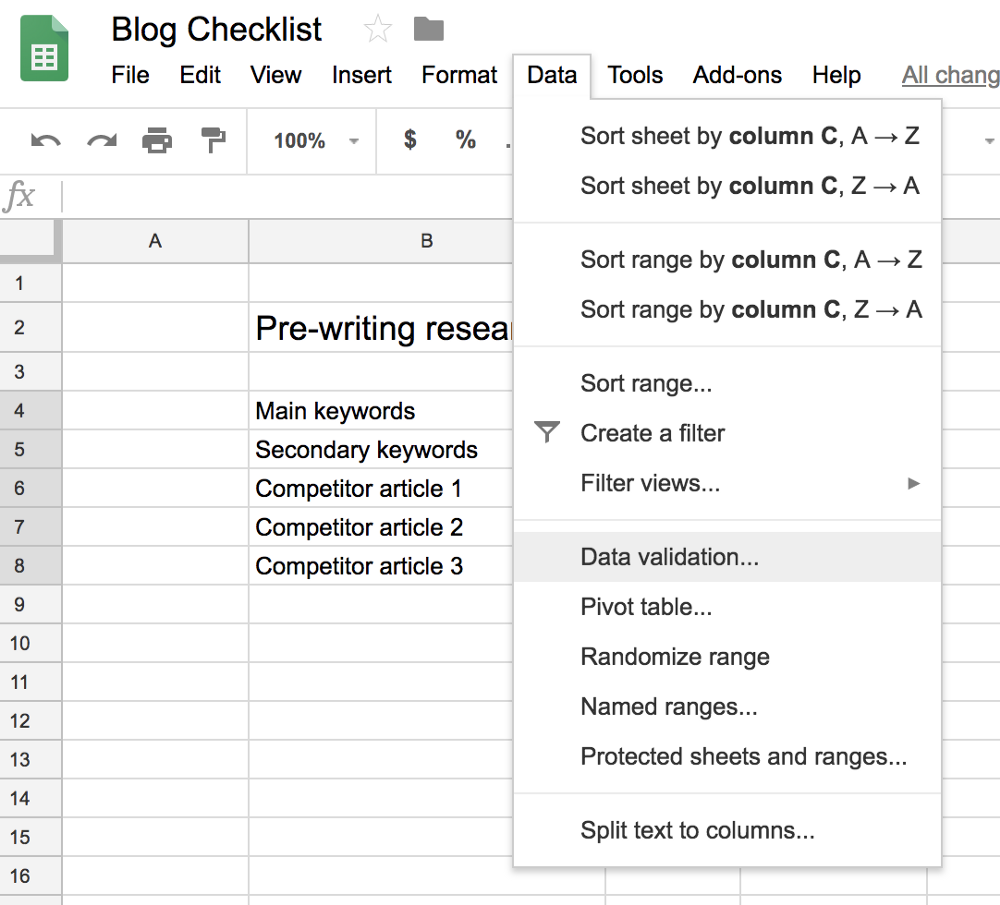 How to Create a Google Sheets Checklist - Zenkit