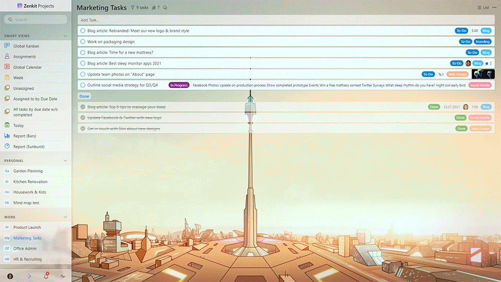 Darstellung der Bulk Actions