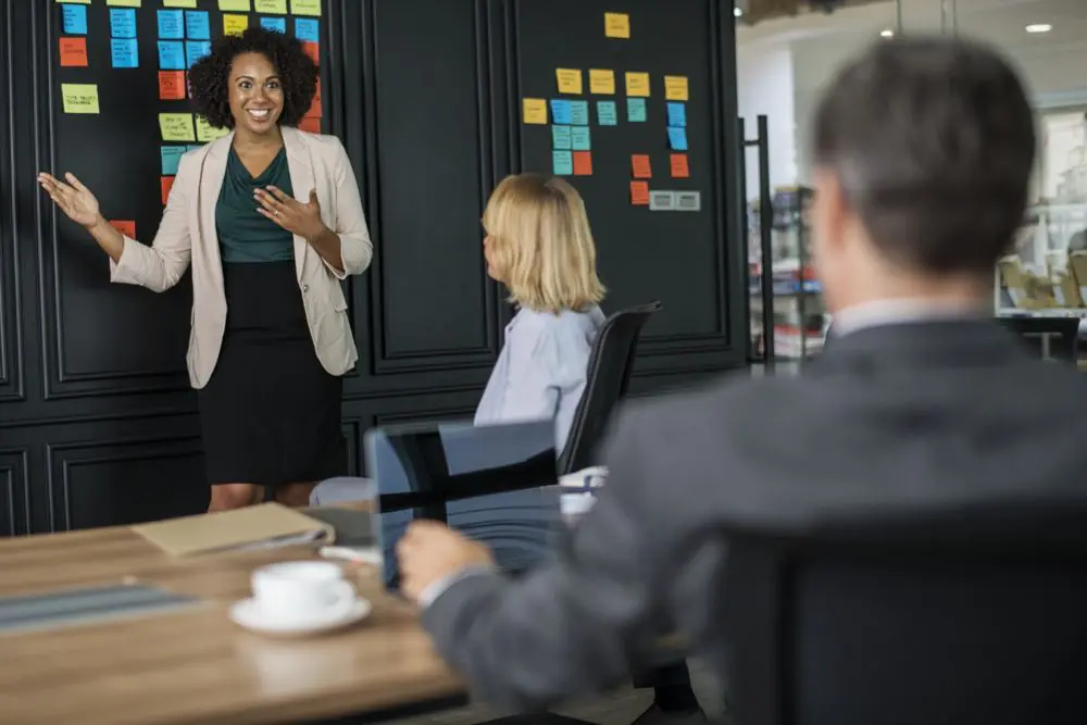 Project manager conducting a meeting