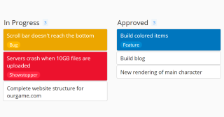 zenkit colored items