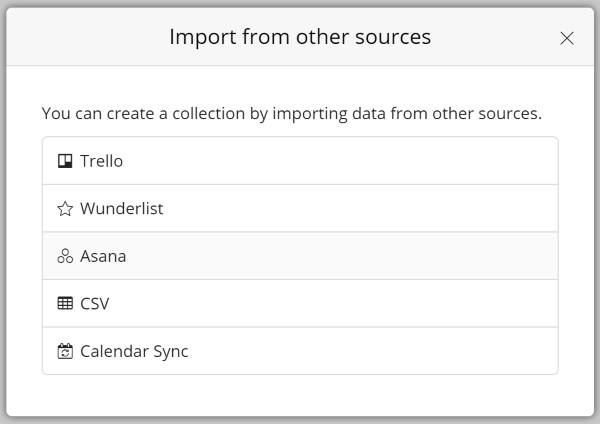 import asana to zenkit