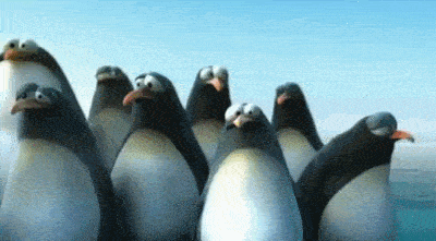 Animated penguins using teamwork