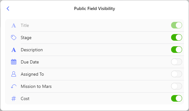 hide fields in zenkit