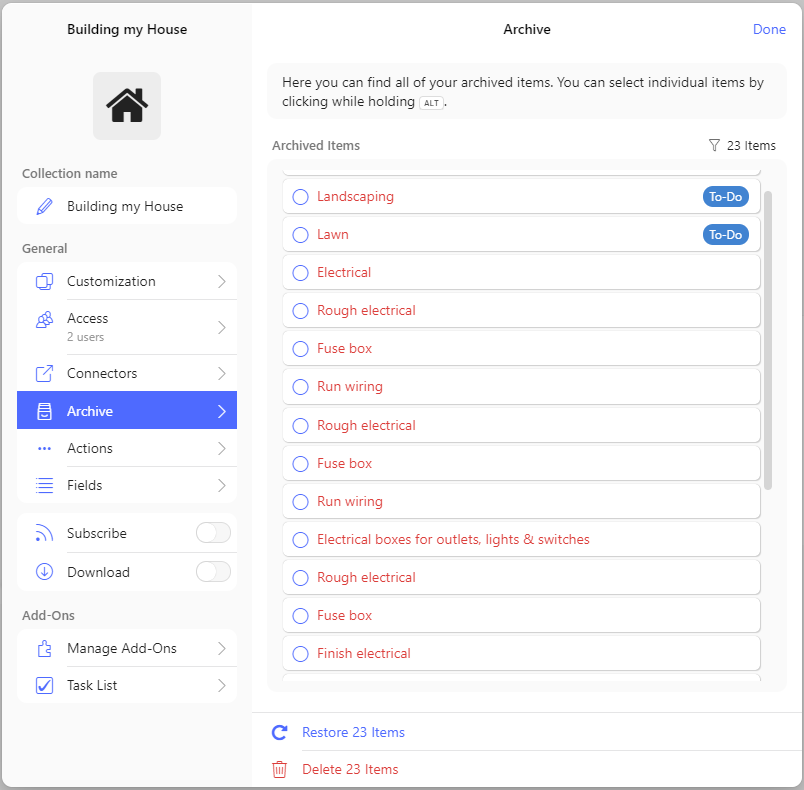 zenkit browsable archive