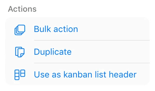 Bulk Actions