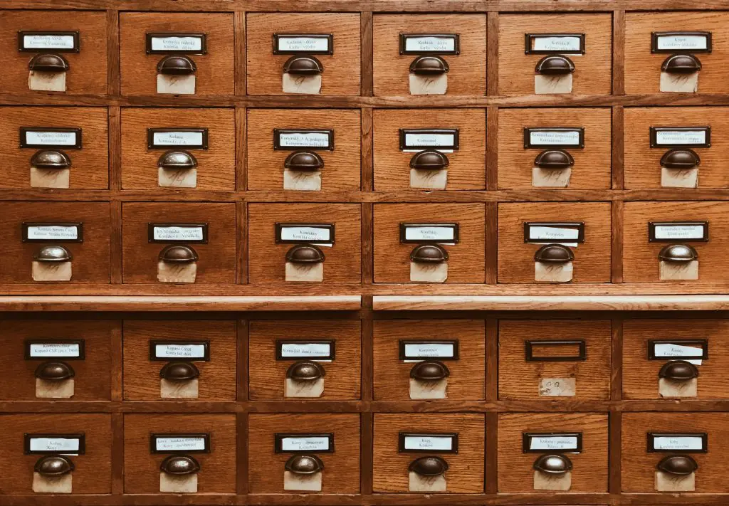 work filing cabinet Zettelkasten