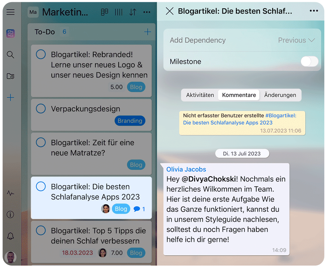 Mit dem Team direkt in Zenchat kommunizieren