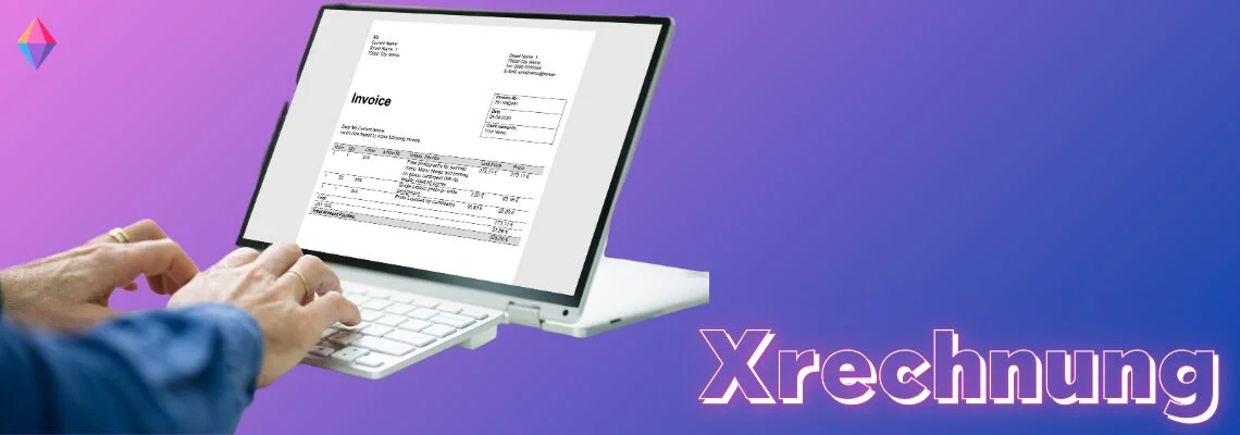 Laptop mit XRechnung-Darstellung: Effiziente digitale Rechnungsstellung für Unternehmen. Was ist eine Xrechnung?