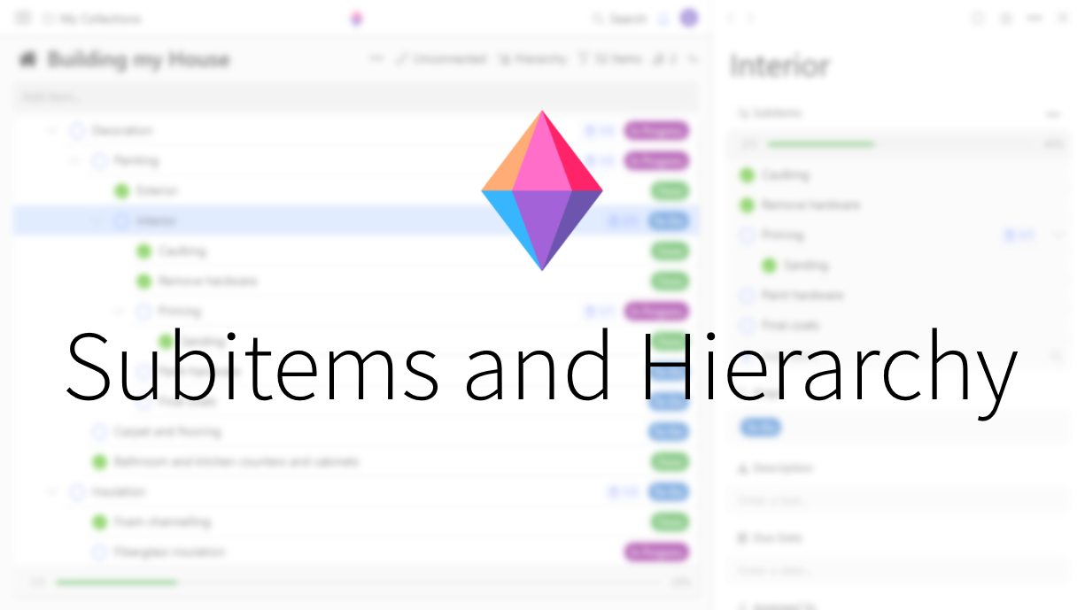 Subitems and Hierarchy