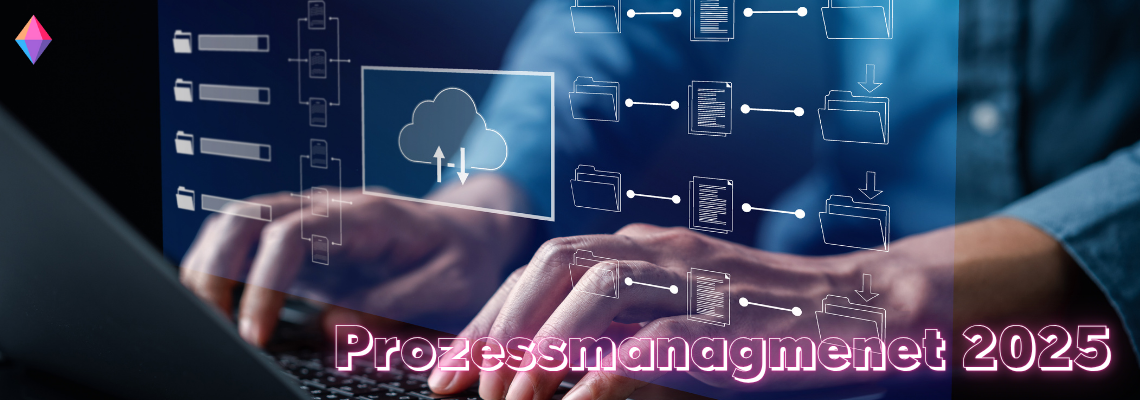 Visualisierung moderner Geschäftsprozesse mit Cloud-Integration und digitalen Workflows im Kontext von Prozessmanagement 2025