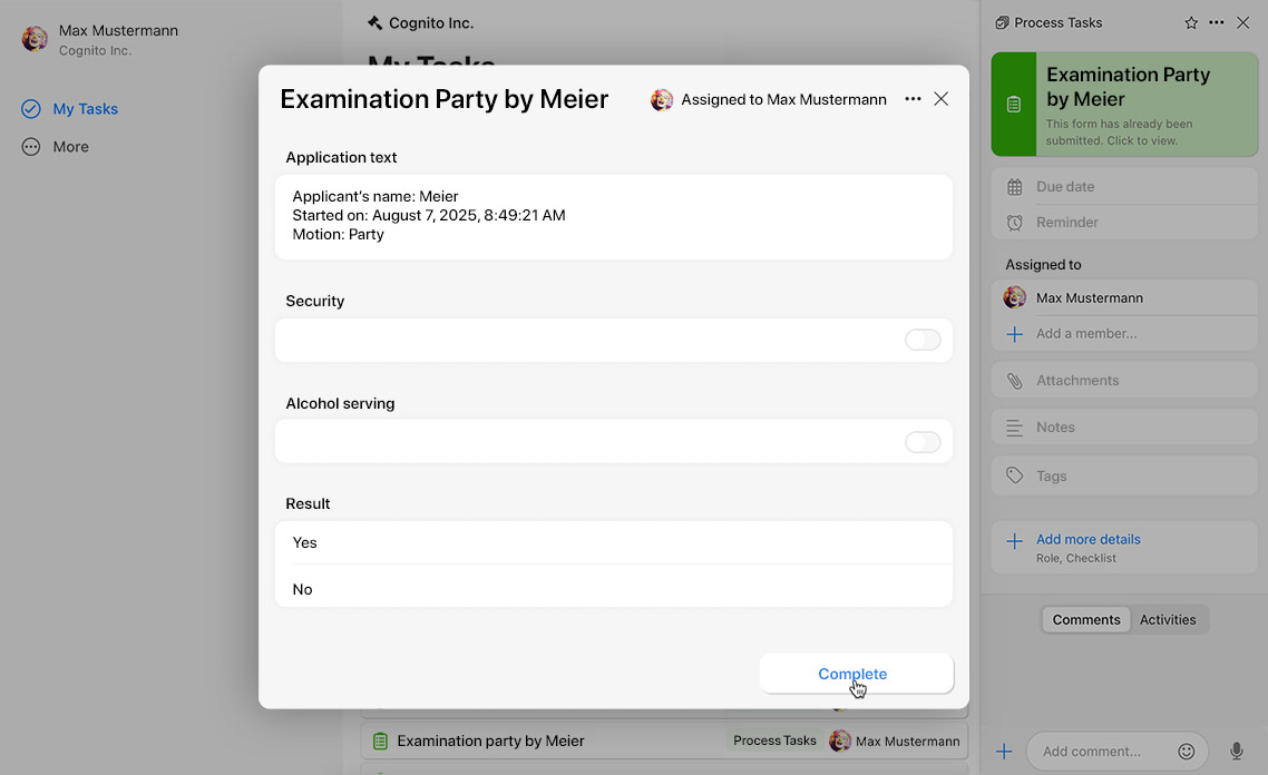 Departamento especializado (Usuários do Processo)